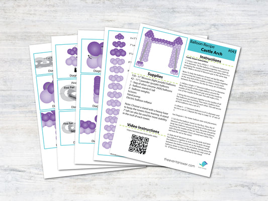 Castle Balloon Arch Tutorial, Template, and Plans | Digital Balloon Recipe