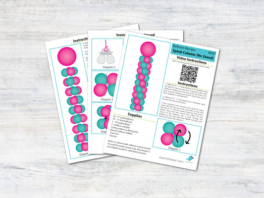 Spiral Column (No Stand) Tutorial and Plans | Digital Balloon Recipe