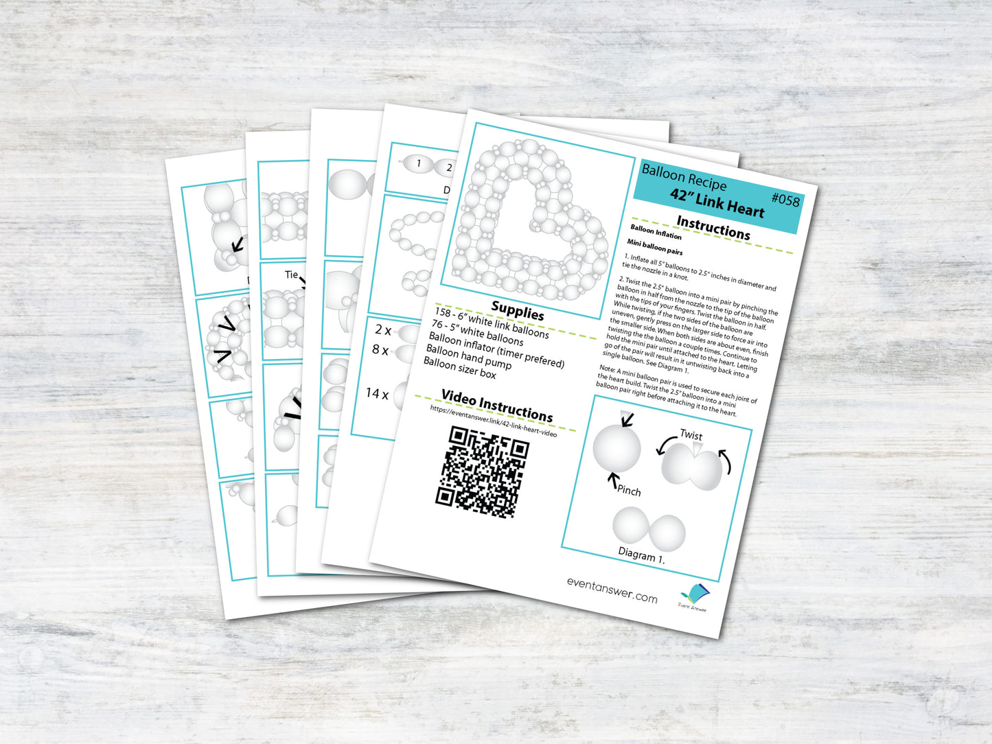 42" Link Heart Tutorial and Plans | Digital Balloon Recipe