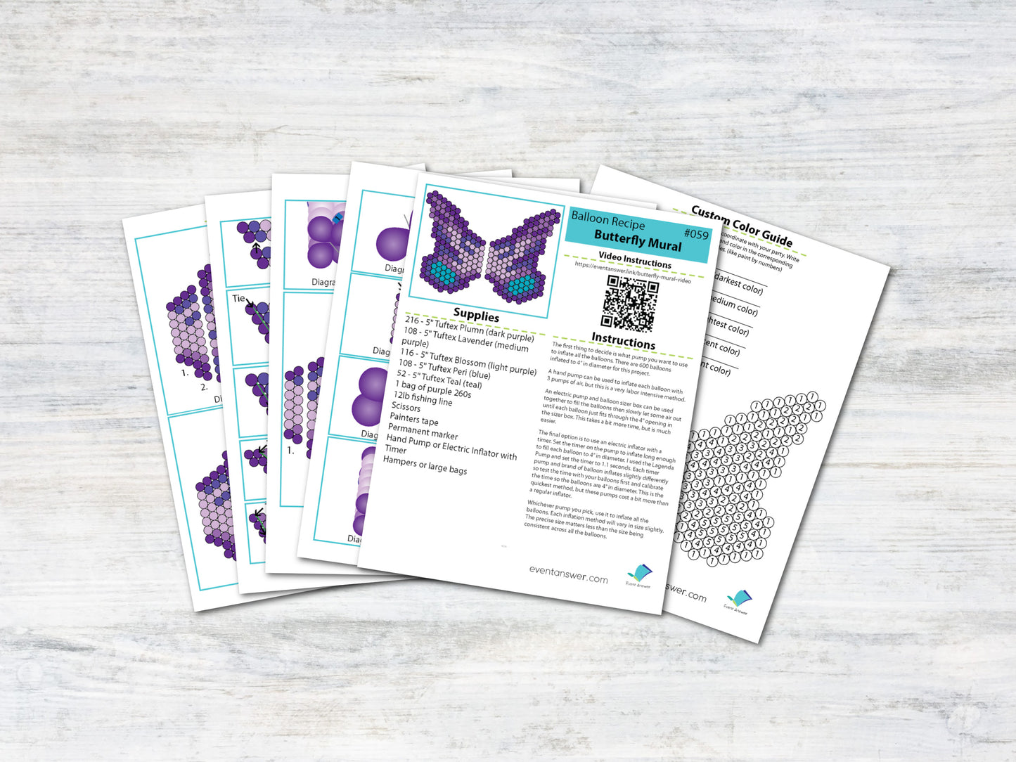 Balloon Butterfly Mural Tutorial and Plans | Digital Balloon Recipe