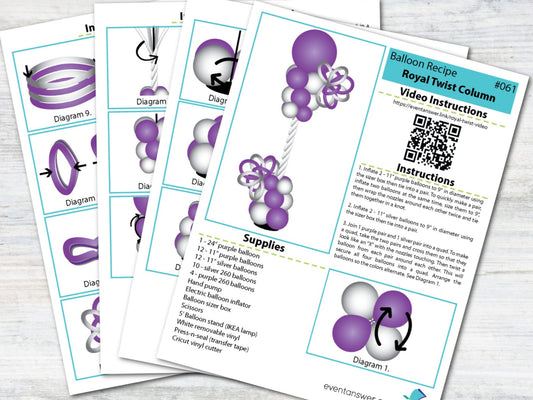 Royal Twist Column Tutorial and Plans | Digital Balloon Recipe
