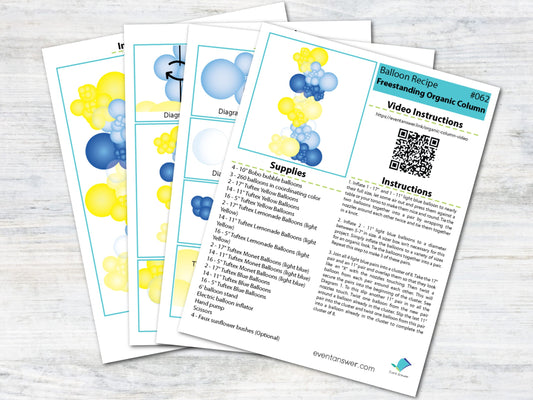 Freestanding Organic Balloon Column Tutorial and Plans | Digital Balloon Recipe