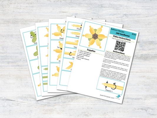 Sunflower Balloon Tutorial and Plans | Digital Balloon Recipe