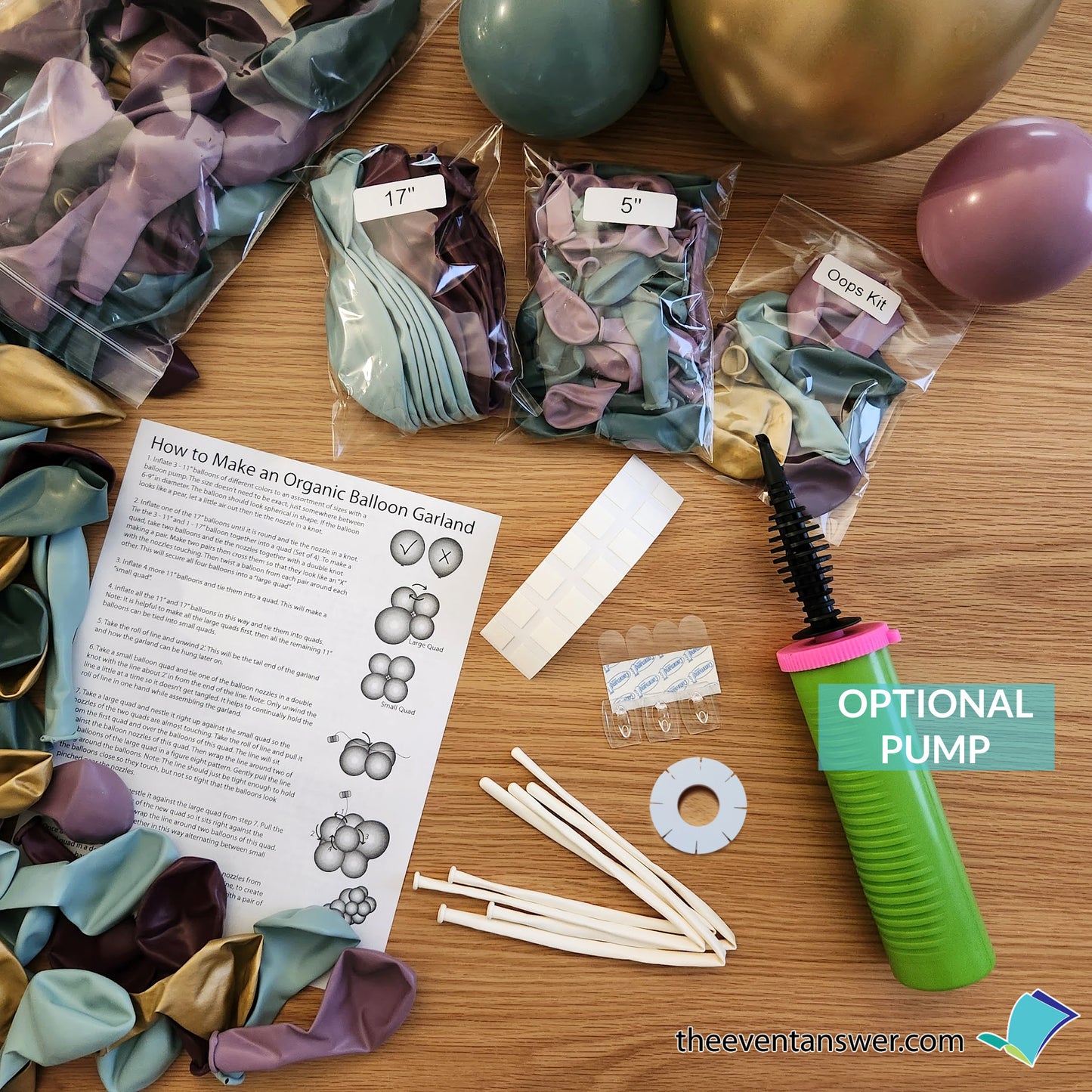 Organic Balloon Garland Kit - Citrus