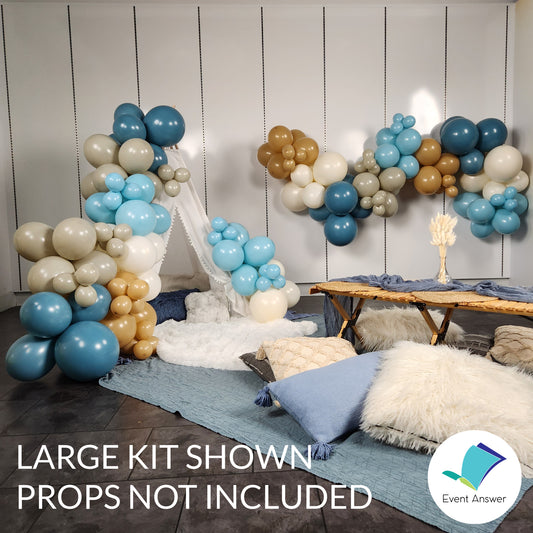 Organic Balloon Garland Kit - Boho Blue