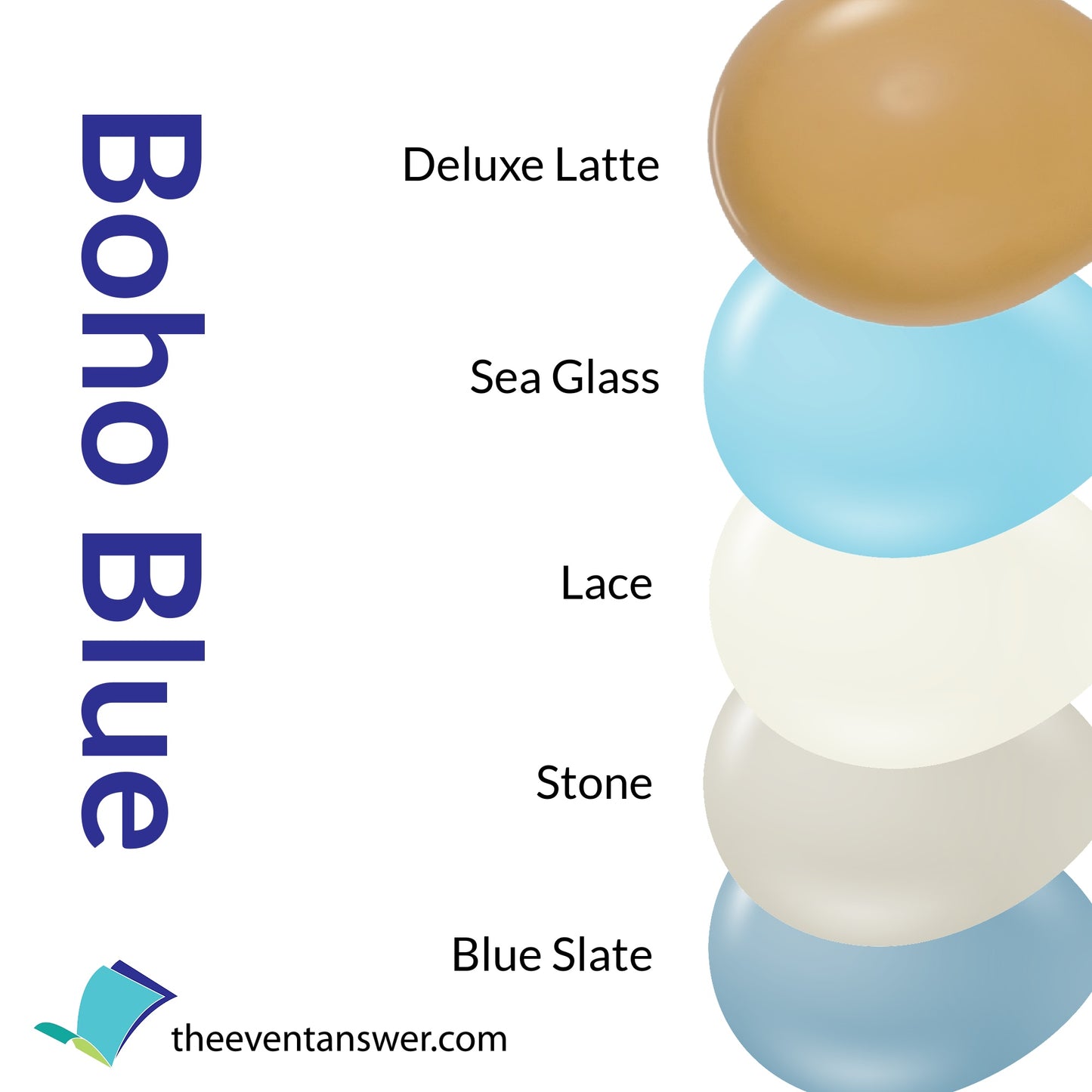 Organic Balloon Garland Kit - Boho Blue