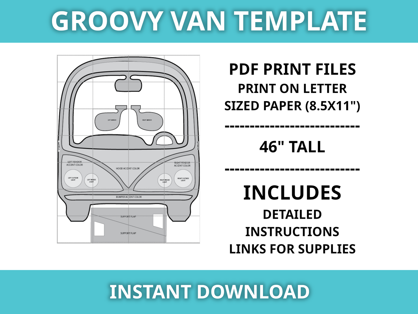Groovy Van Template and Tutorial | Digital Plans