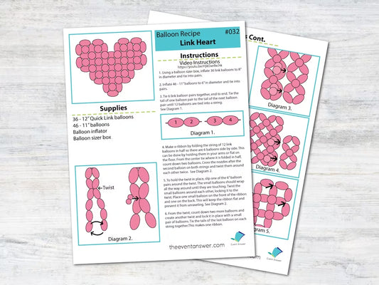 Link Balloon Heart Backdrop Tutorial and Plans | Digital Balloon Recipe