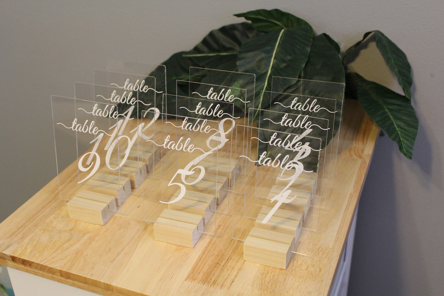 DIY Acrylic Table Number Signs Template & Instructions | Table Numbers 1-36 + head table