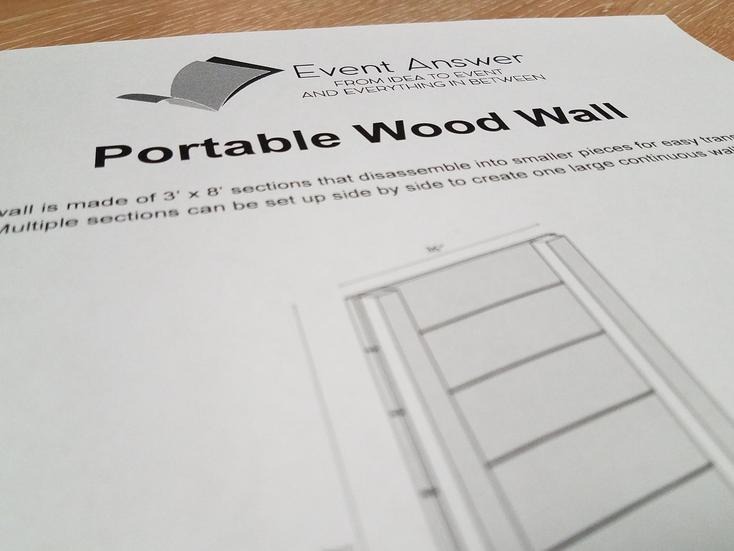 Portable Wood Wall Backdrop Plans and Cut List, Wood Wedding Backdrop