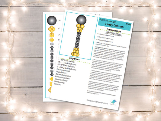 Roman (Fancy) Balloon Column Tutorial and Plans | Digital Balloon Recipe