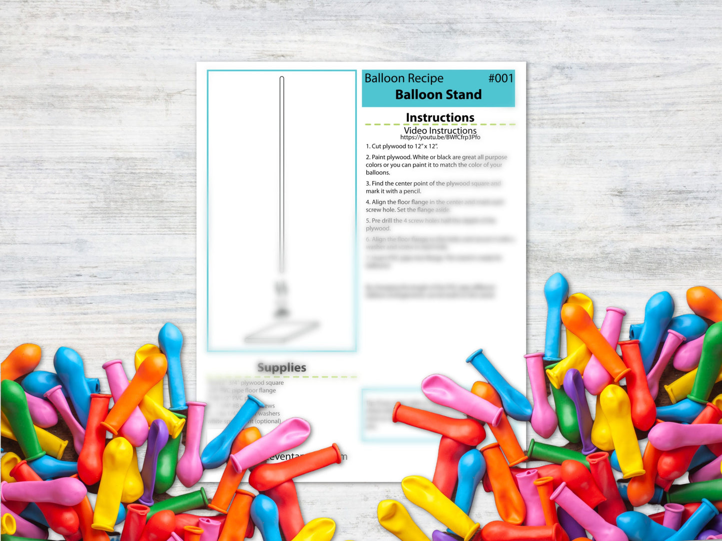 Balloon Stand Tutorial and Plans | Digital Plans for a Balloon Base