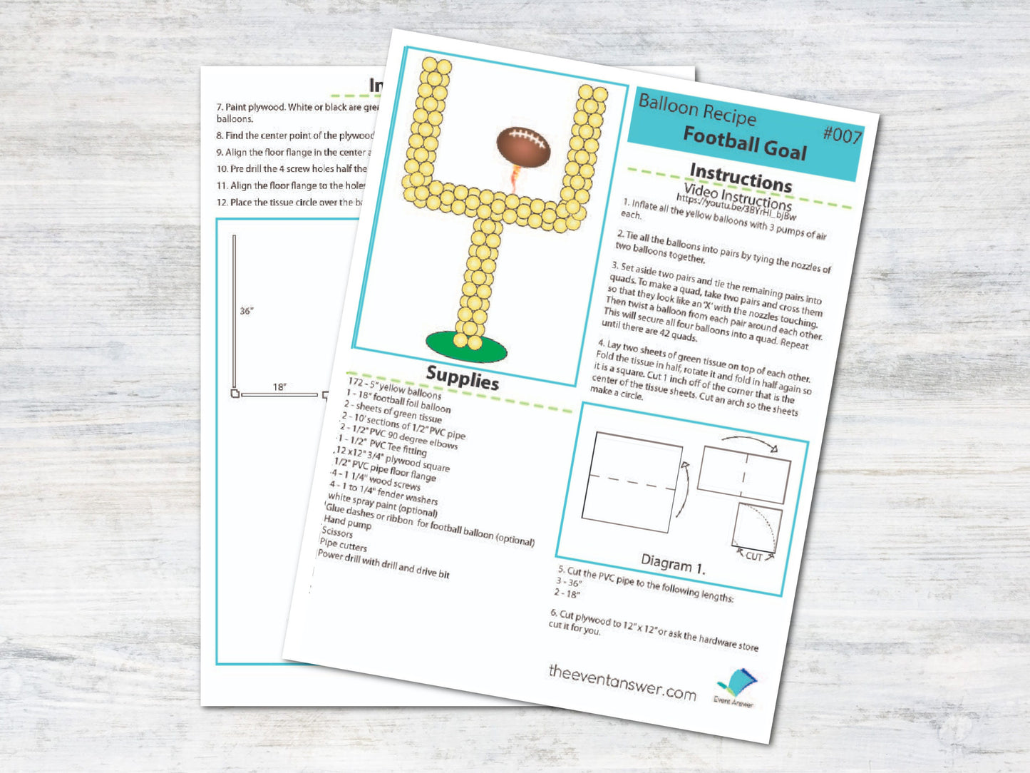 Balloon Football Goal Tutorial and Plans | Digital Balloon Recipe