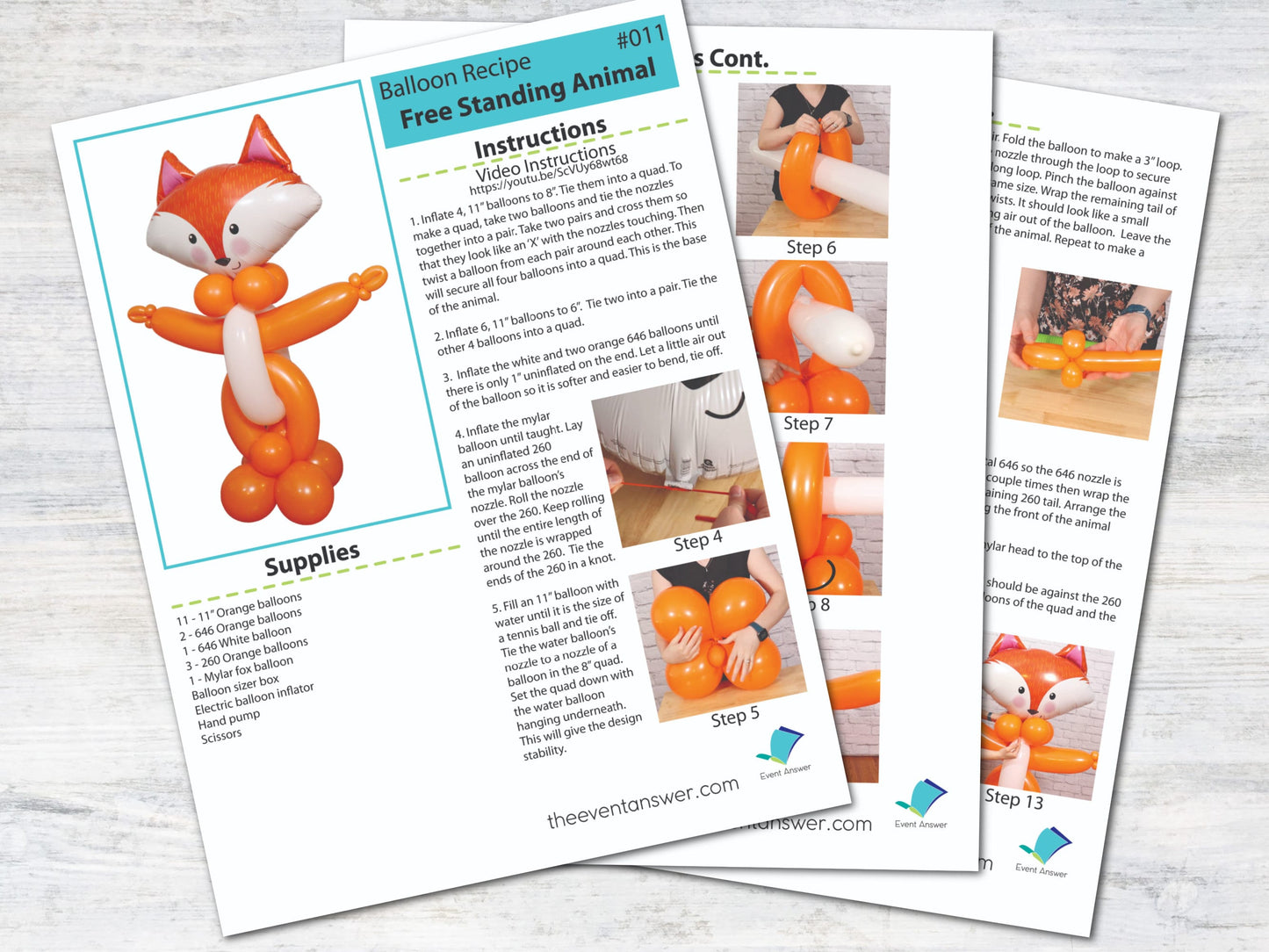 Balloon Animal Tutorial and Plans | Digital Balloon Recipe