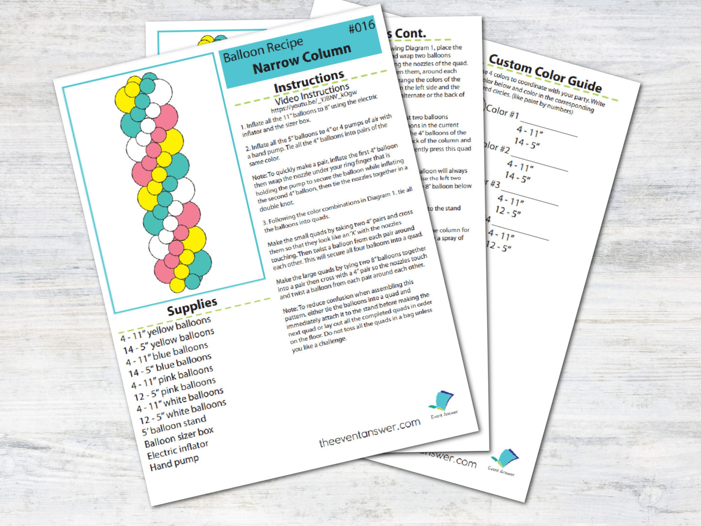 Narrow Balloon Column Tutorial and Plans | Digital Balloon Recipe