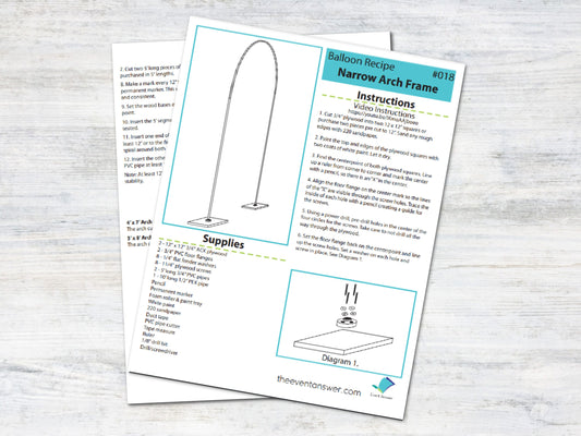 Narrow Balloon Arch Frame Tutorial and Plans | Digital Balloon Recipe