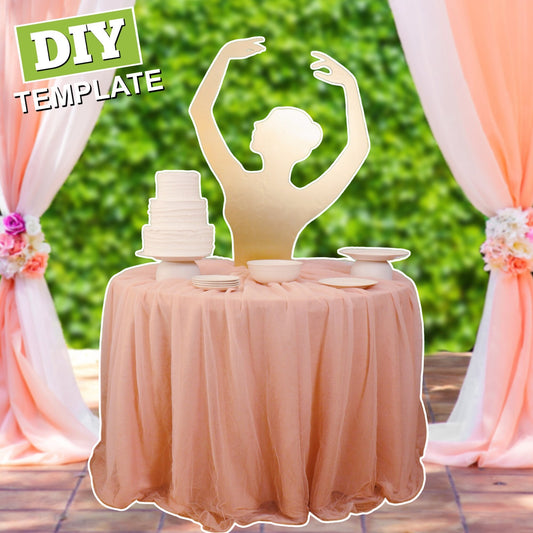 Ballerina Party Table Centerpiece Template & Instructions | Digital Template