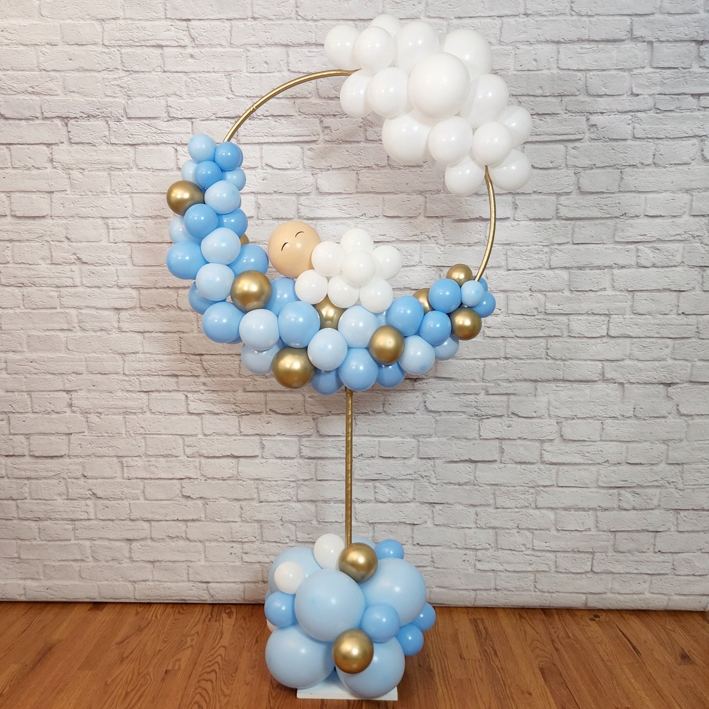 Over the Moon Baby Shower Circle Balloon Arch Tutorial and Plans | Digital Balloon Recipe