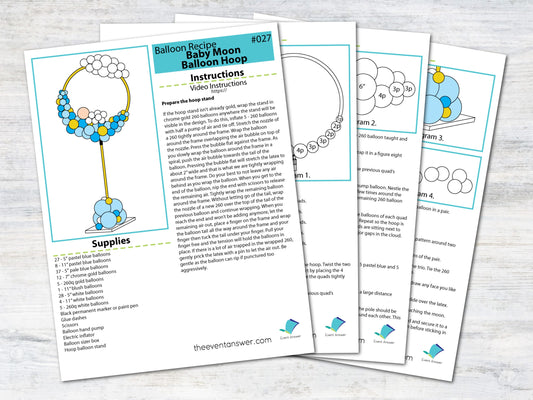 Over the Moon Baby Shower Circle Balloon Arch Tutorial and Plans | Digital Balloon Recipe