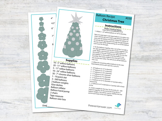 Balloon Christmas Tree Tutorial and Plans | Digital Balloon Recipe