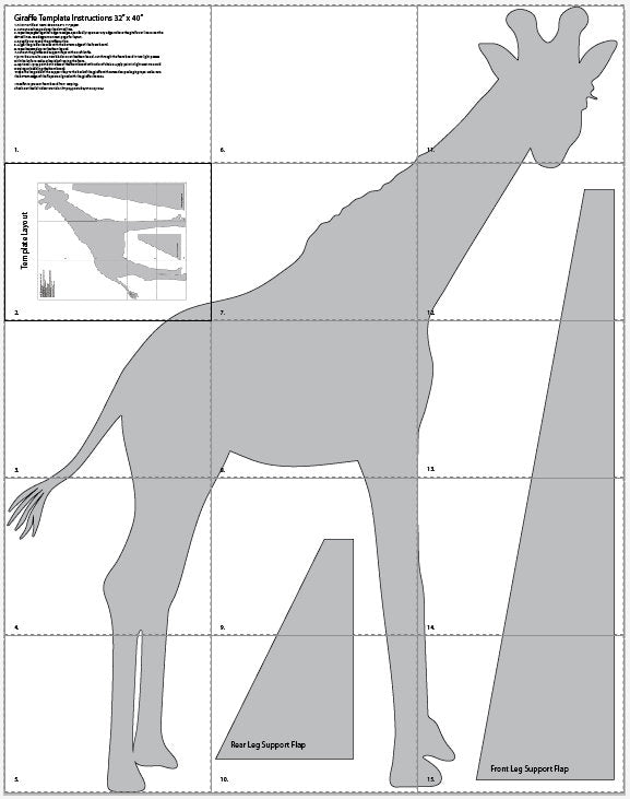 Freestanding Safari Animal Template  | Digital Plans