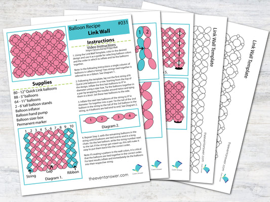 Balloon Link Wall Tutorial, Template, and Plans | Digital Balloon Recipe