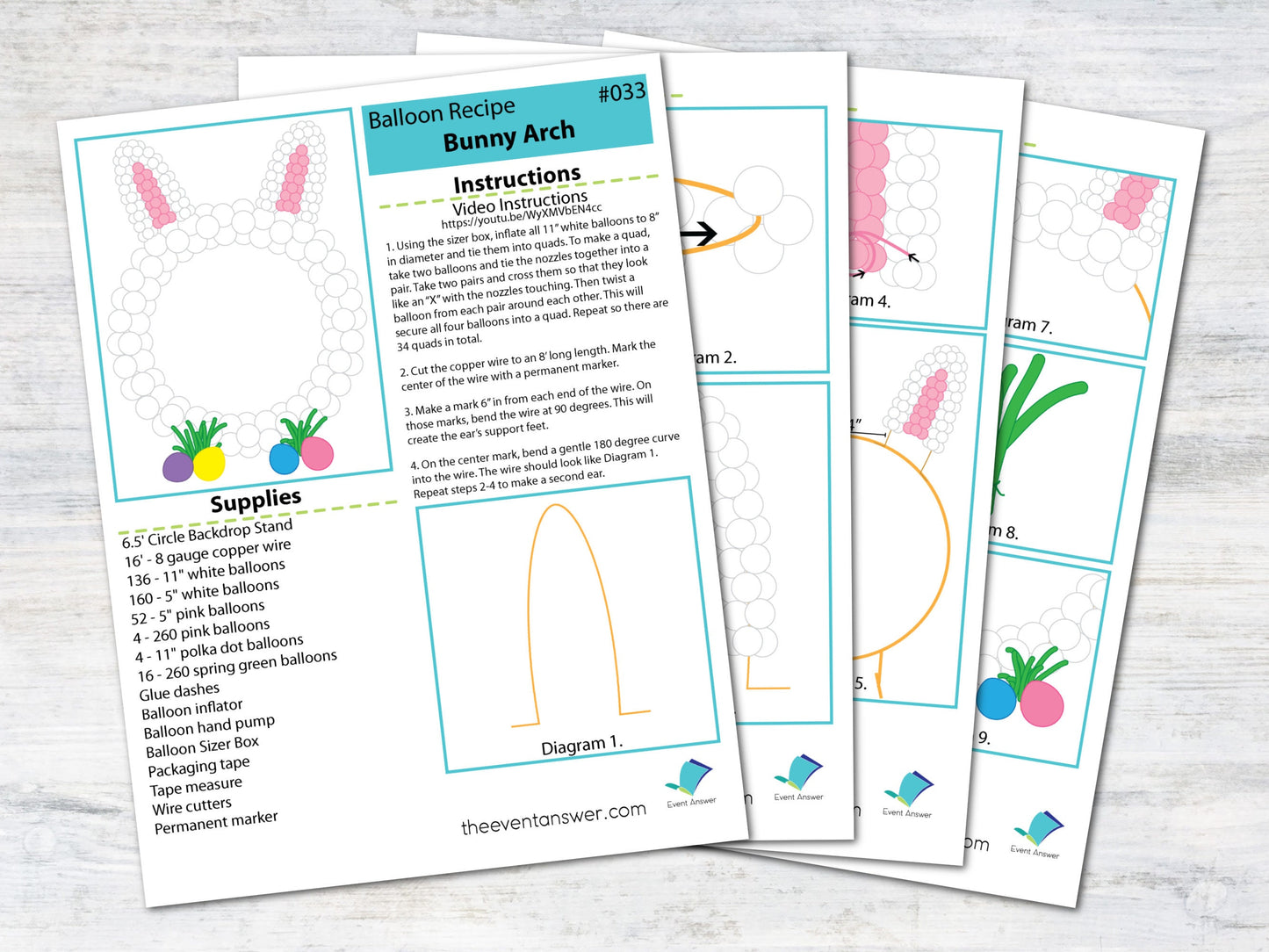 Easter Balloon Plans Bundle - Digital Balloon Recipes (PDFs)