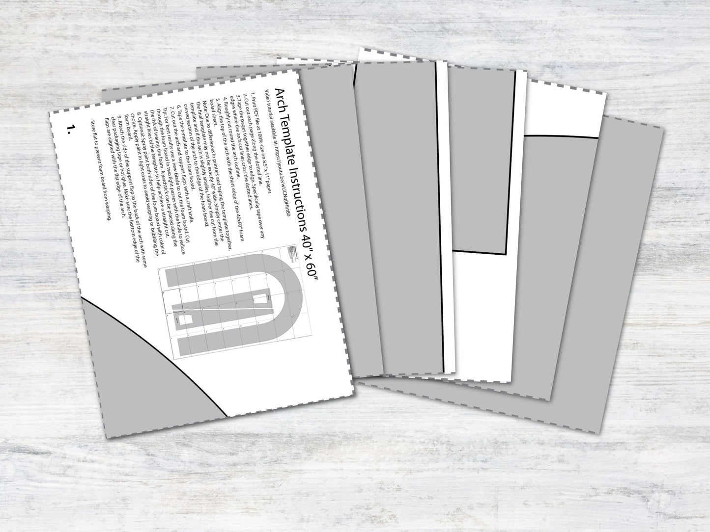 40x60" Arch Backdrop Template and Tutorial | Digital Template