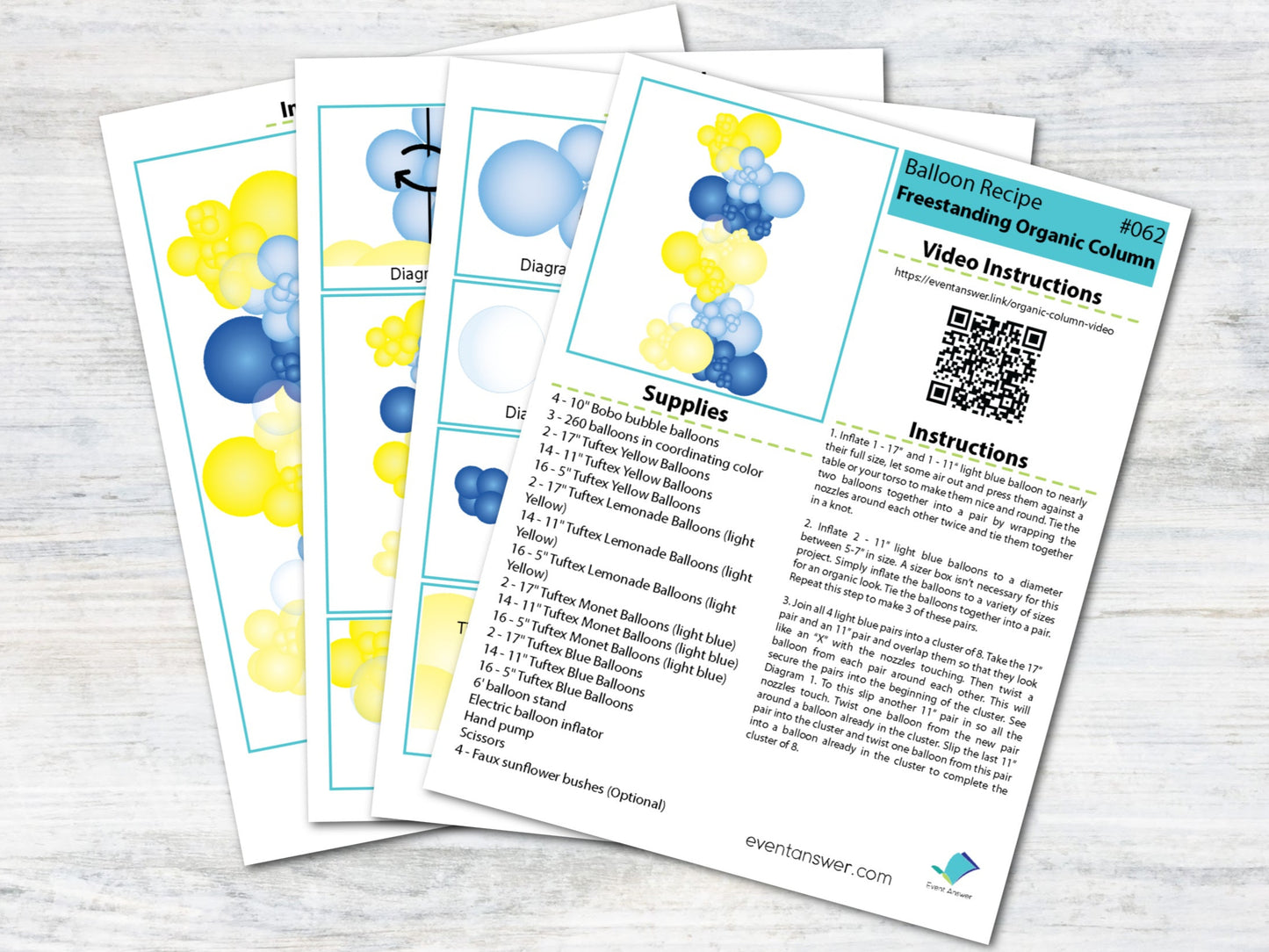 Freestanding Organic Balloon Column Tutorial and Plans | Digital Balloon Recipe