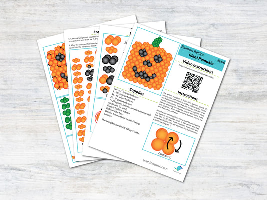 Giant Balloon Jack-O-Lantern Pumpkin Tutorial and Plans | Digital Balloon Recipe