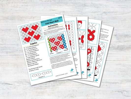 Link Wall Heart Tutorial, Template, and Plans | Digital Balloon Recipe