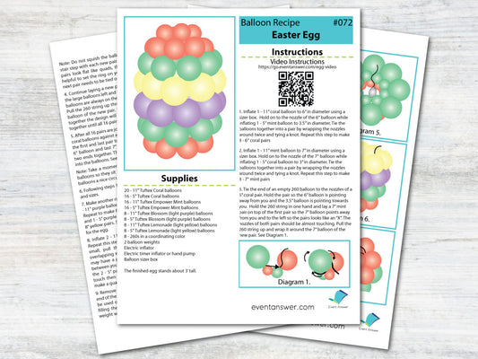 Balloon Easter Egg Tutorial and Plans | Digital Balloon Recipe