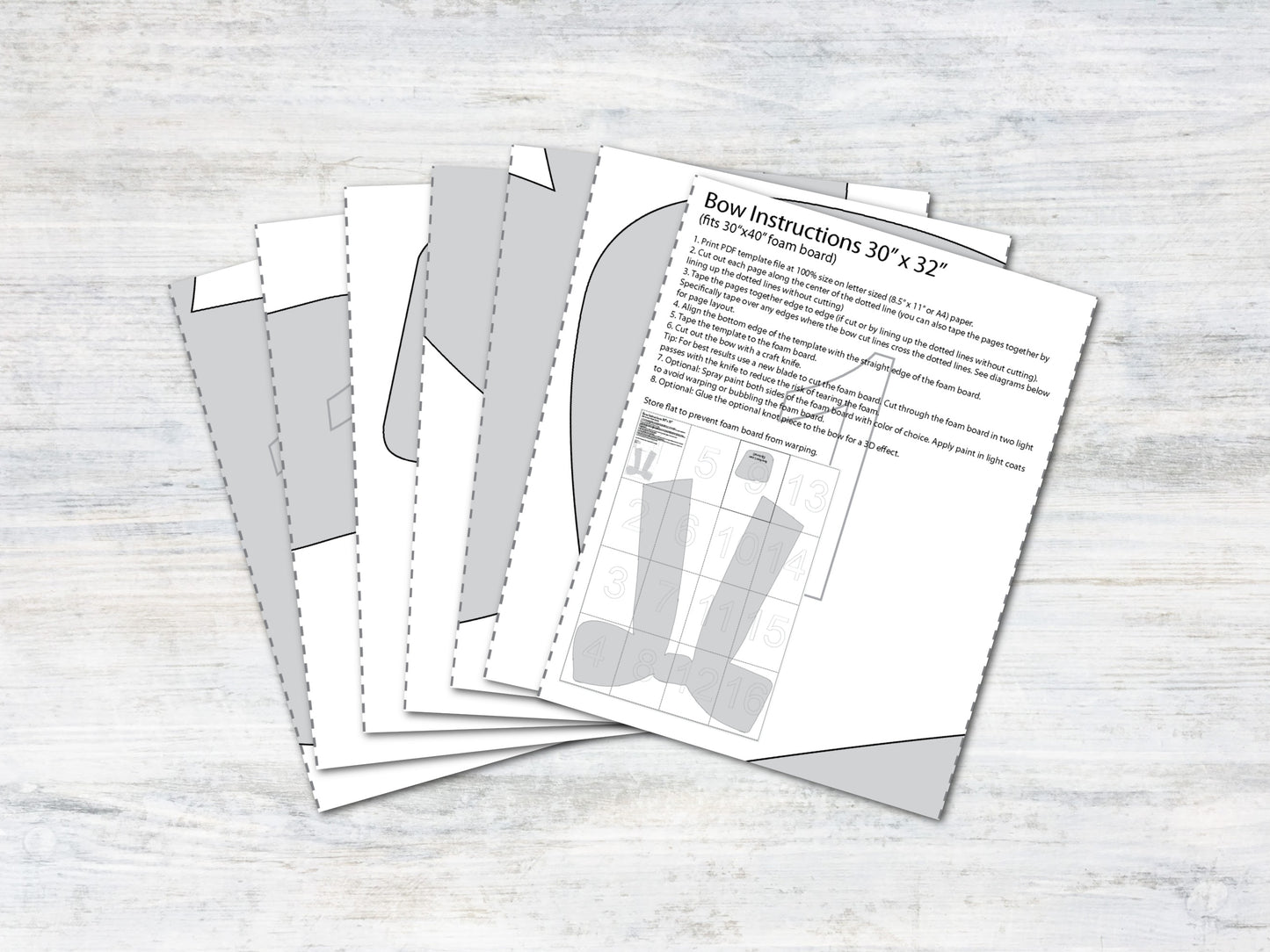 Bow Template and Tutorial | Digital Template | Print-at-home PDF