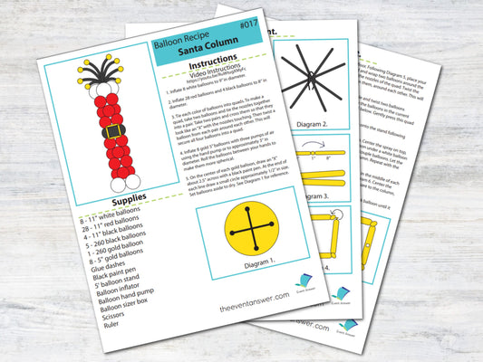 Santa Balloon Column Tutorial and Plans | Digital Balloon Recipe