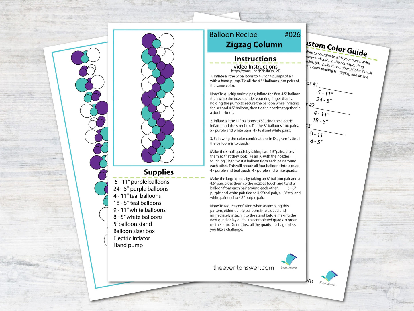 Zigzag Balloon Column Tutorial and Plans | Digital Balloon Recipe